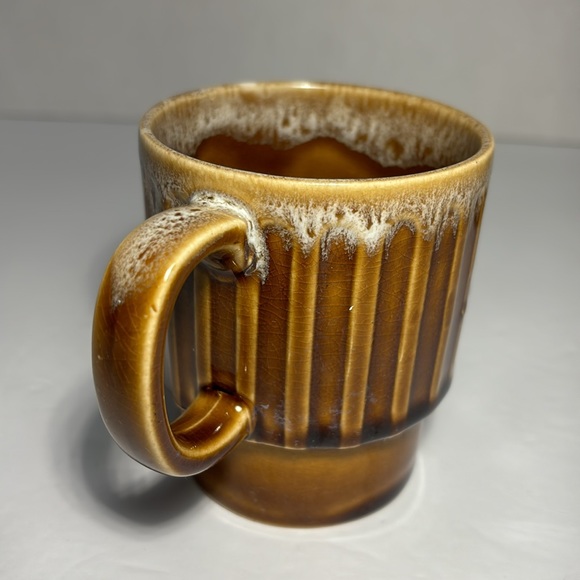 4 Stackable Drip Glaze Coffee Mugs Japan Brown Ceramic 6 OZS 3 1/2”H Set Of 4 - Picture 14 of 15